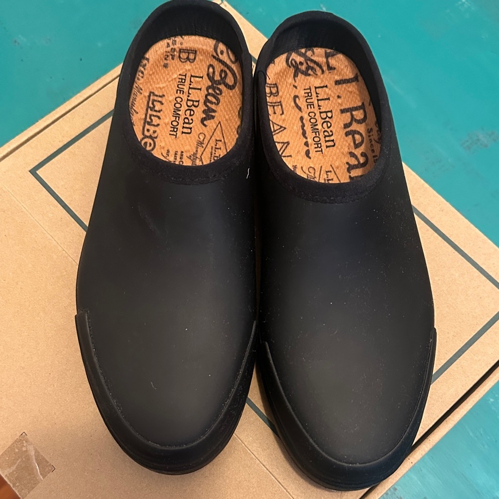 L.L. Bean Black Slip-On Clogs